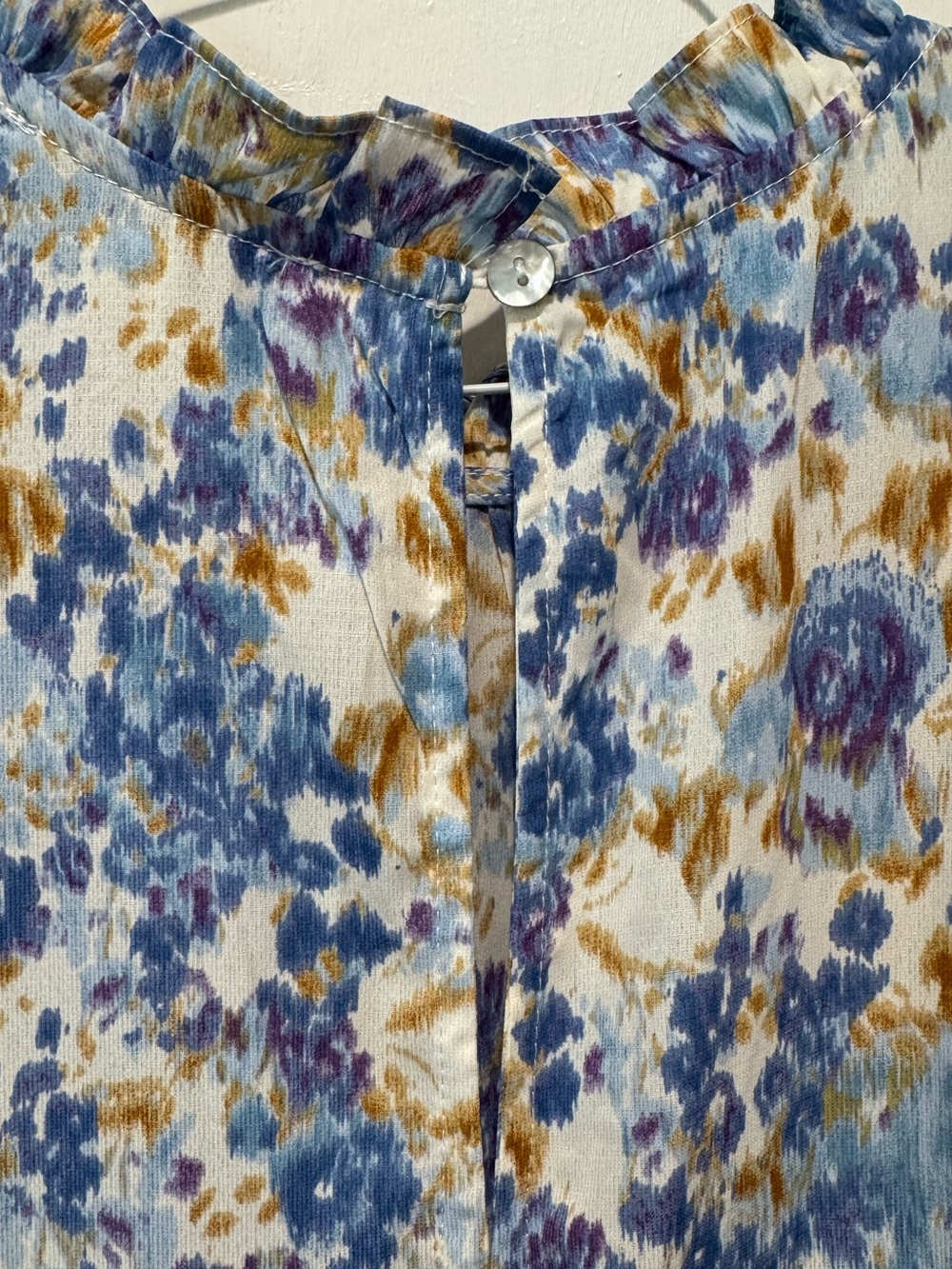 Pinch Blue and Cream Floral Tiered Dress - Picture 4 of 7